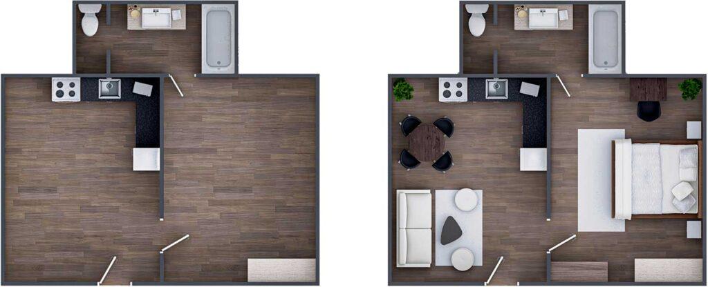 One Bedroom floor plan