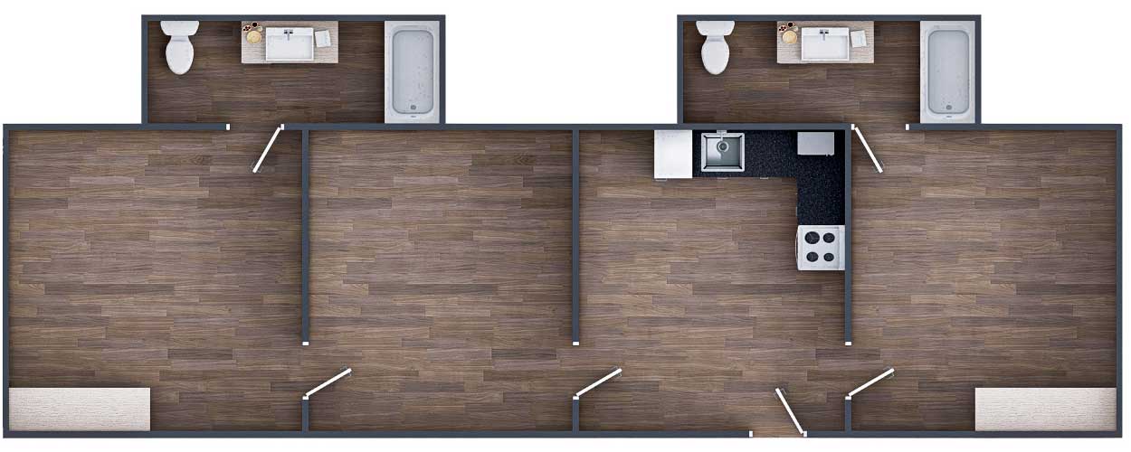 Two Bedroom floor plan